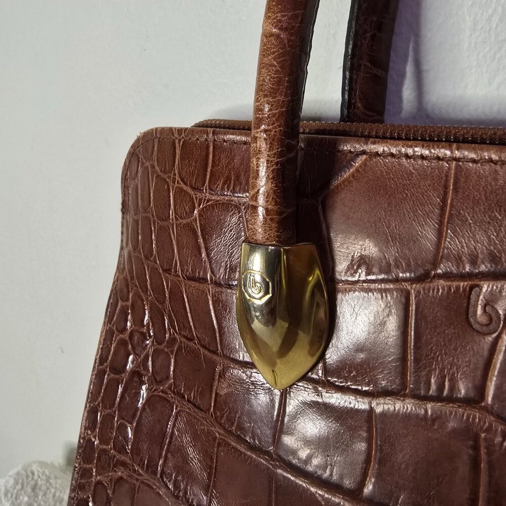 Vintage Bettina Leather Alligator Handbag - Picture 8 of 16